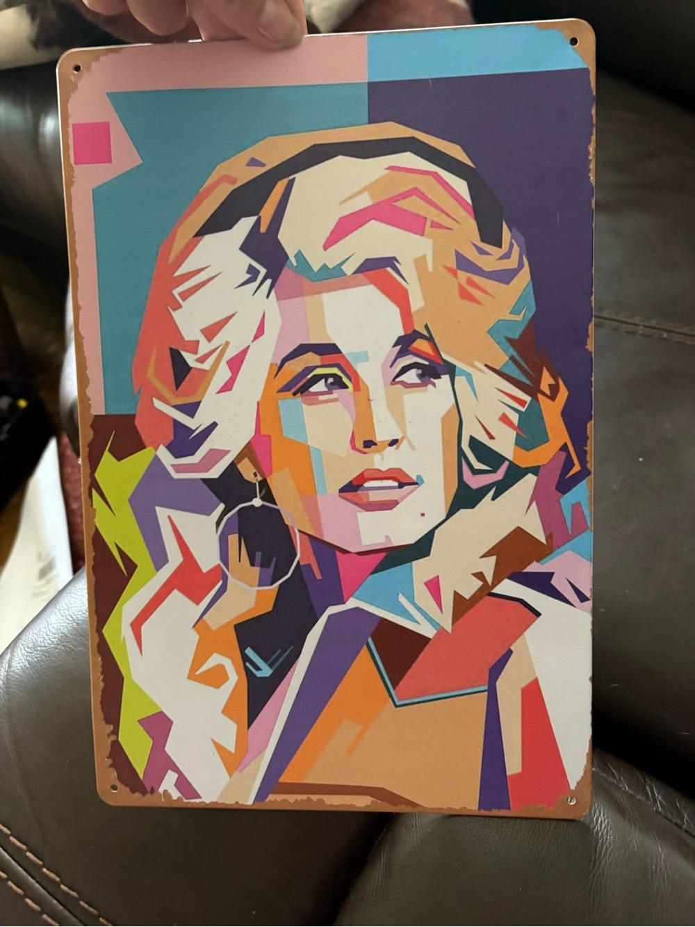 Multicolor Pop Art Home Wall Plaque - Vibrant Portrait